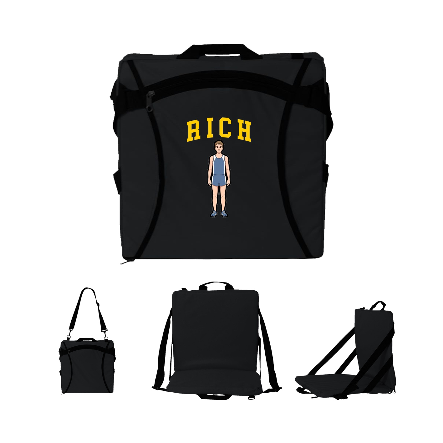 Folding Stadium Seat — Shirsey in Black