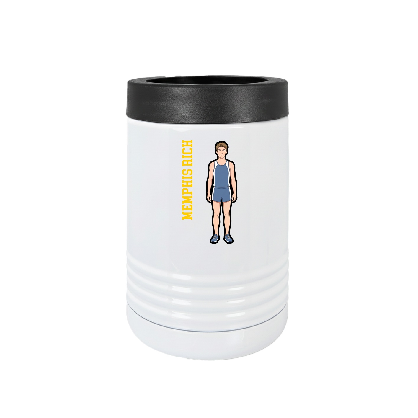 Beverage Holder — Name Vertical in White