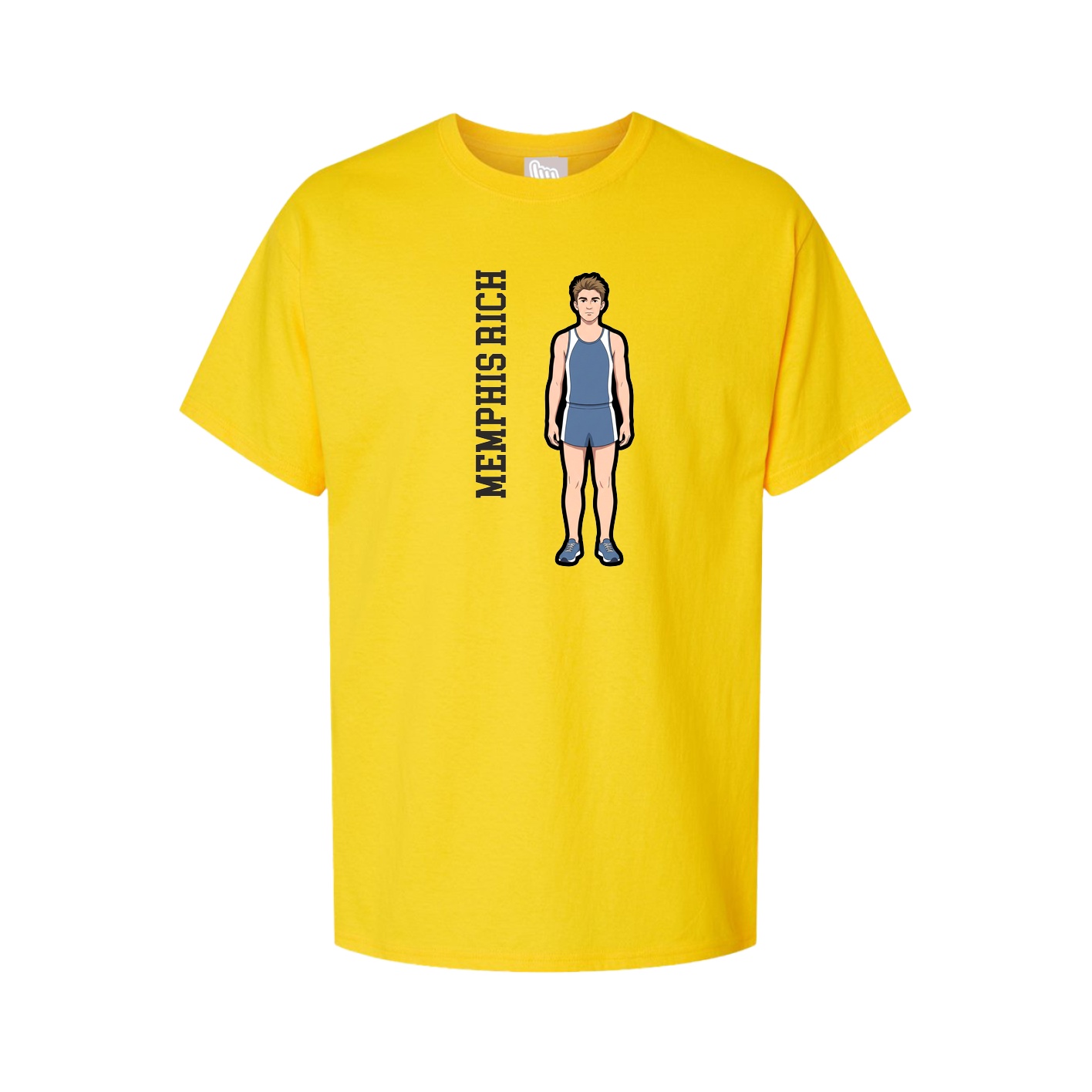 Youth Tee — Name Vertical in Gold