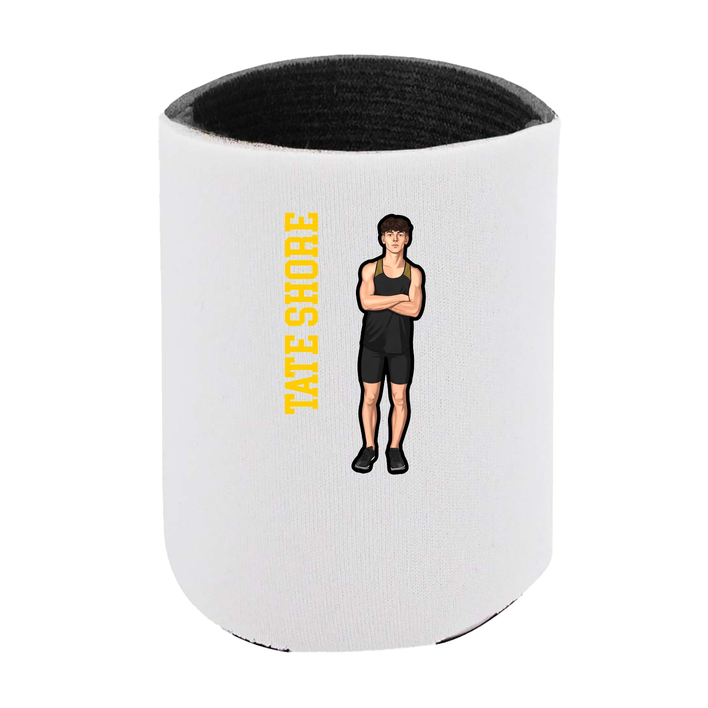 Can Holder — Name Vertical in White