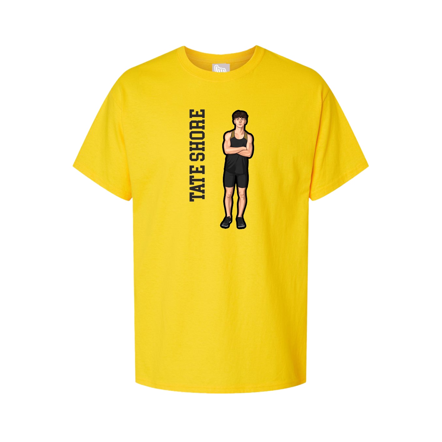 Tee — Name Vertical in Gold