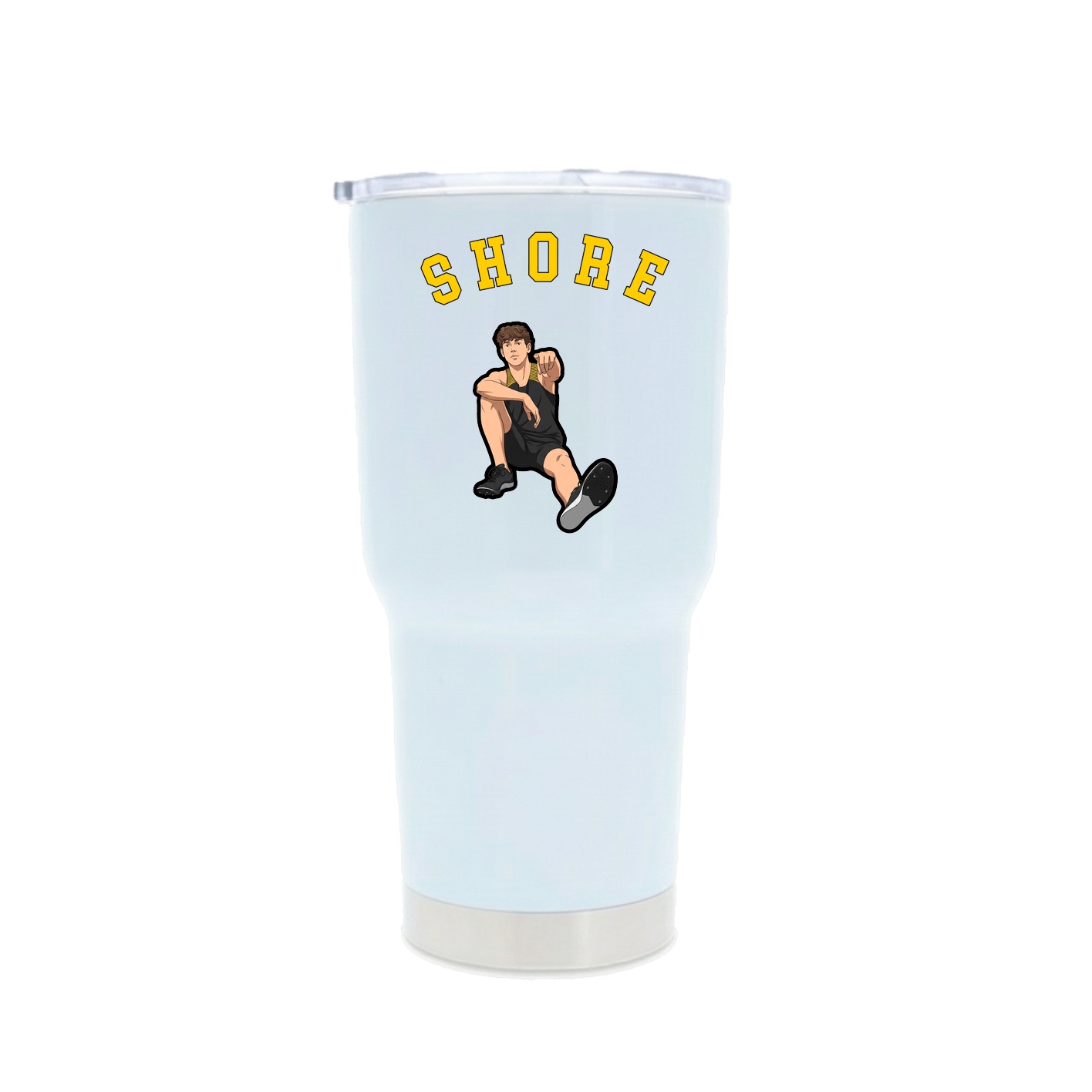 30oz Stainless Steel Tumbler — Shirsey Arch in White