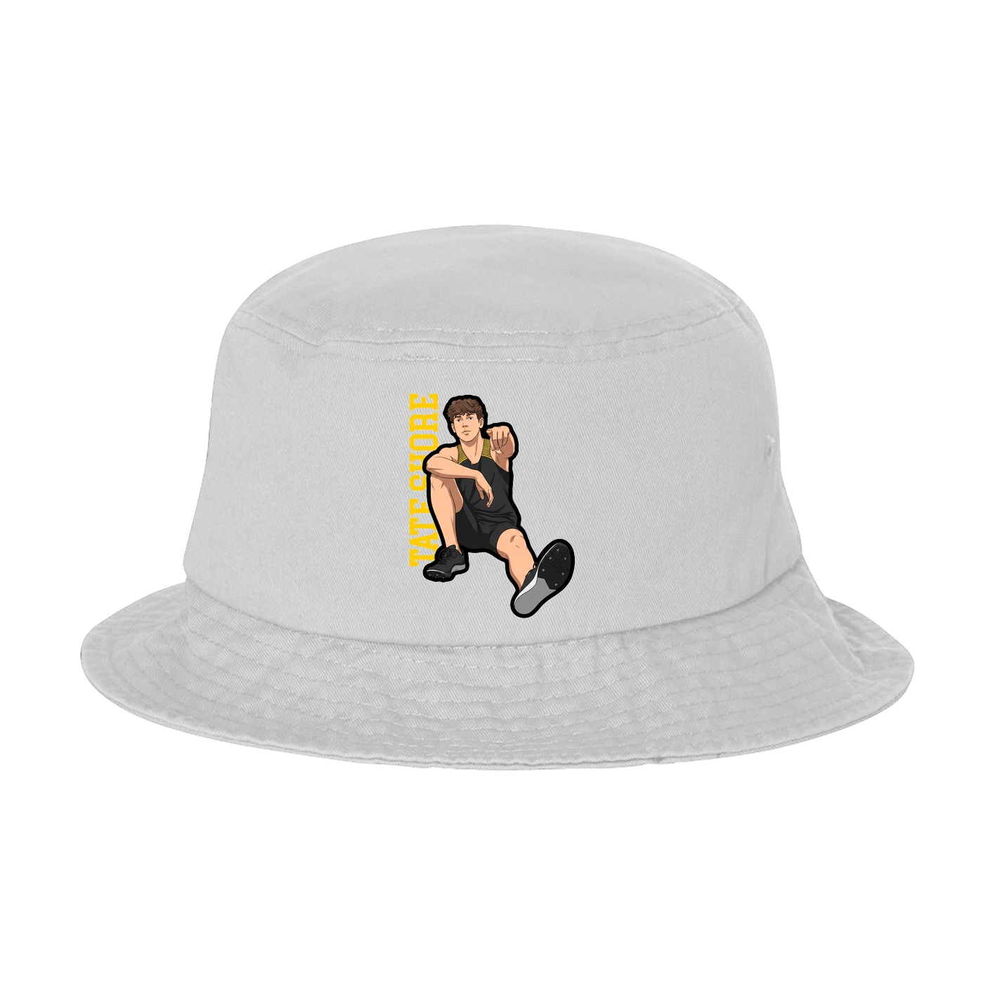 Bucket Cap — Name Vertical in White