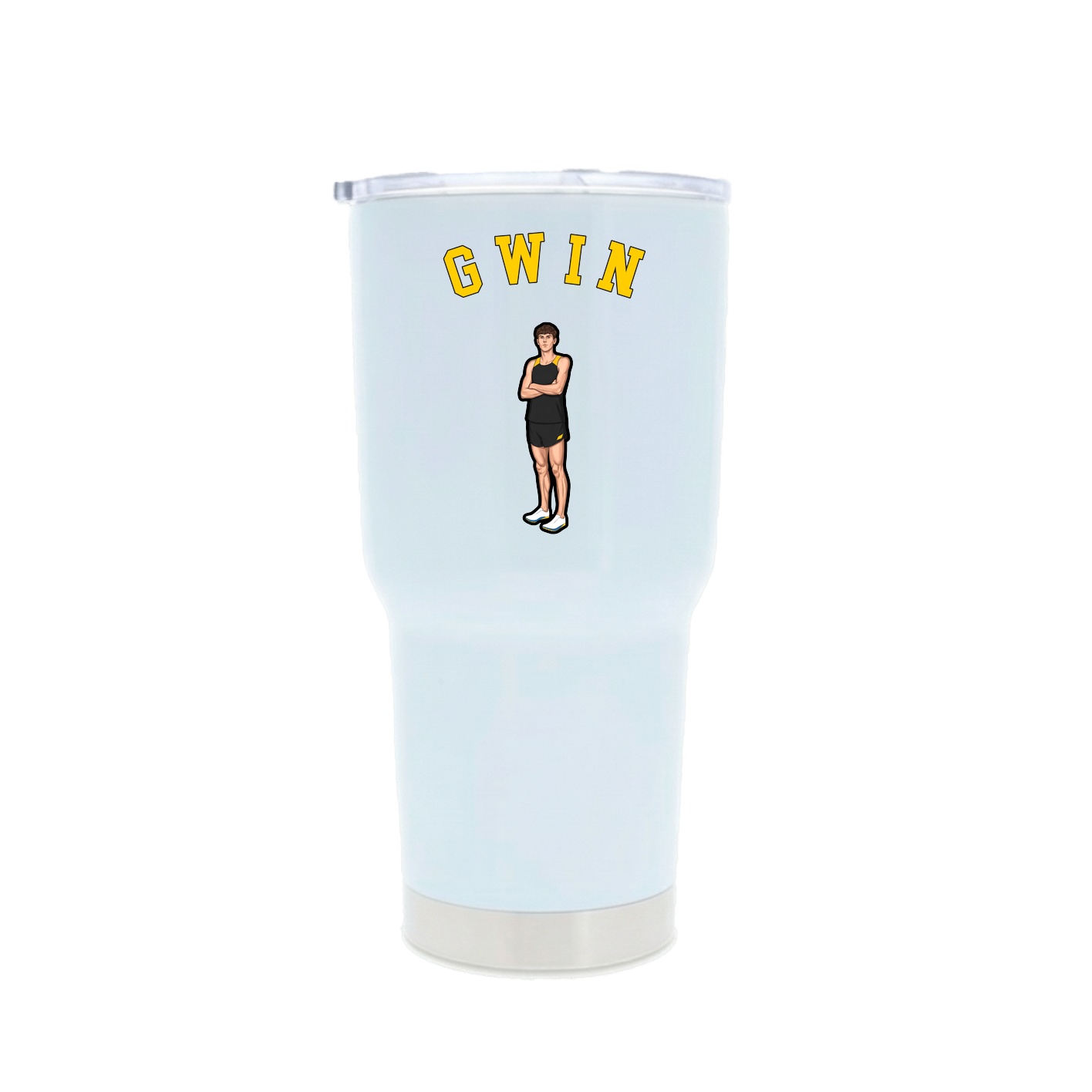 30oz Stainless Steel Tumbler — Shirsey Arch in White