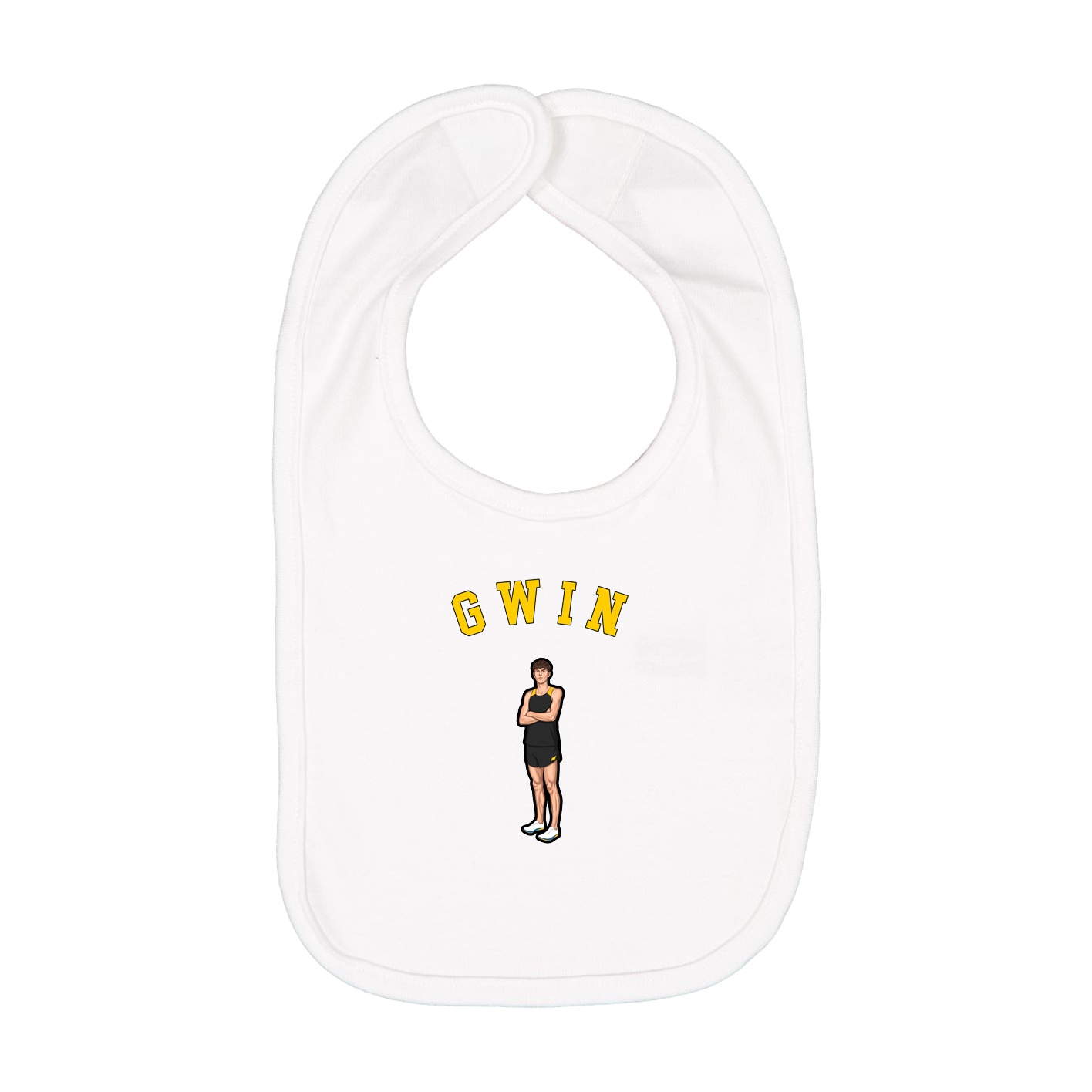 Infant Bib — Shirsey Arch in White