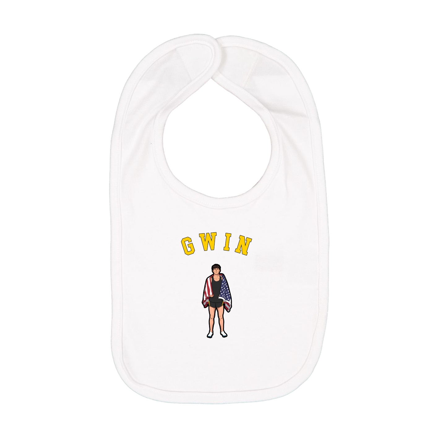 Infant Bib — Shirsey Arch in White