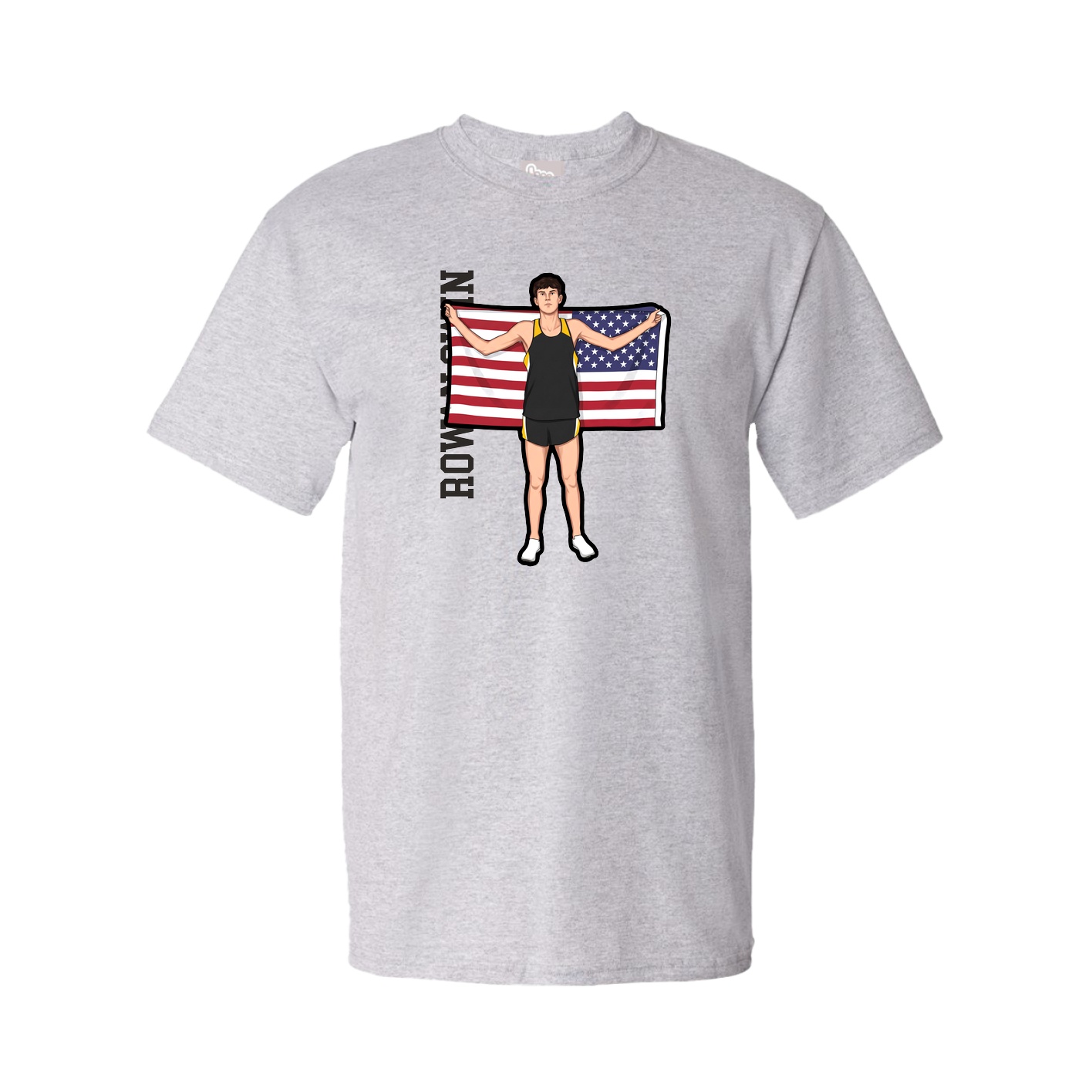 Tee — Name Vertical in Grey