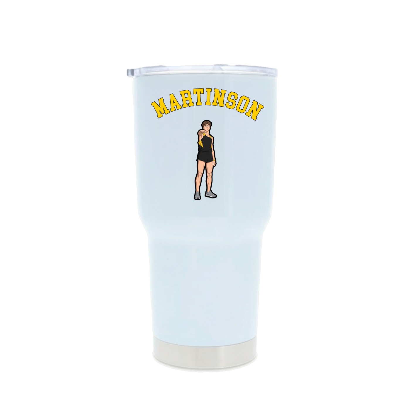 30oz Stainless Steel Tumbler — Shirsey Arch in White