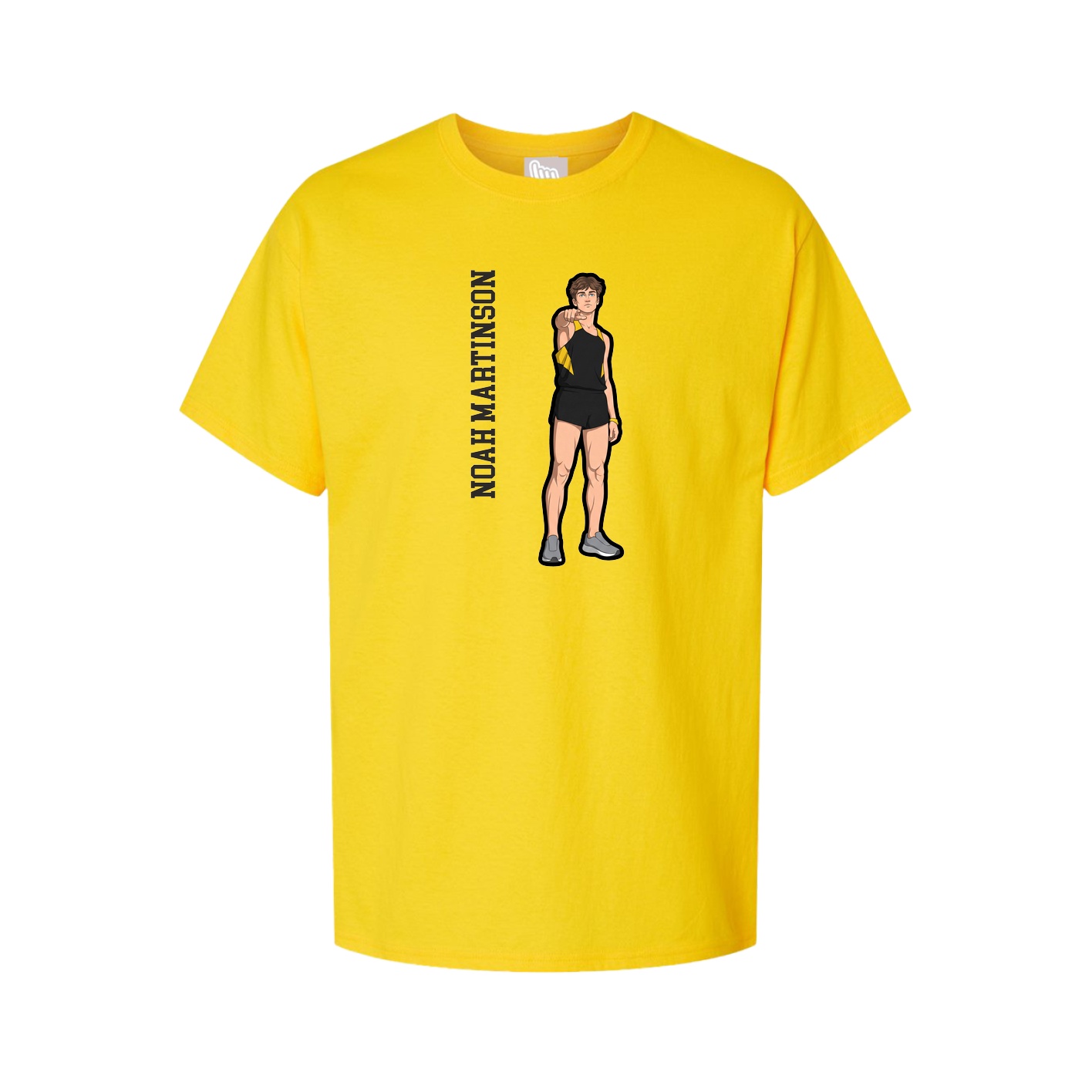 Tee — Name Vertical in Gold