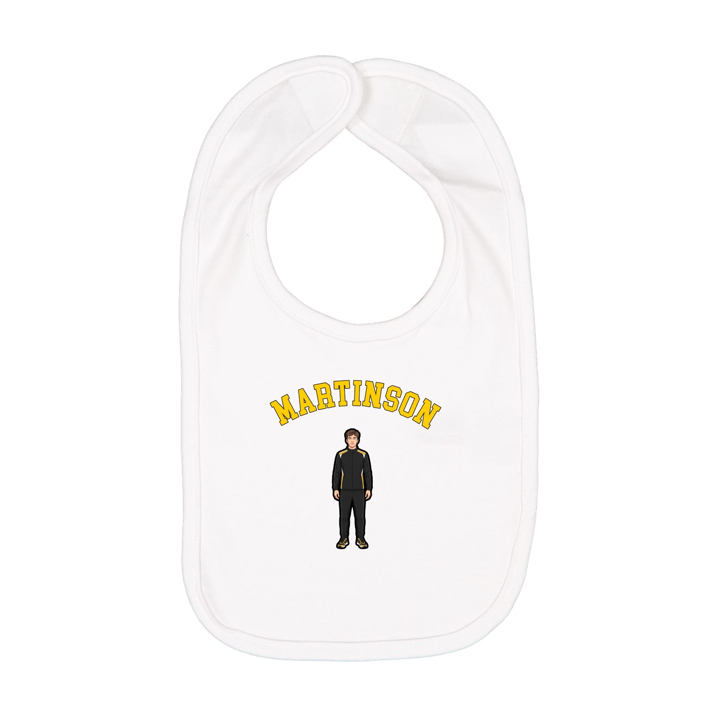 Infant Bib — Shirsey Arch in White