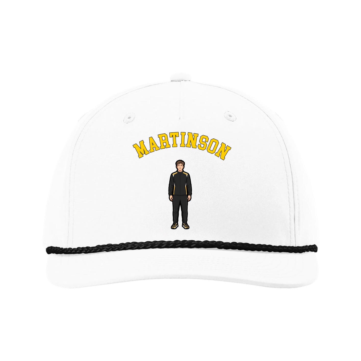 Five-Panel Classic Rope Cap — Shirsey Arch in White