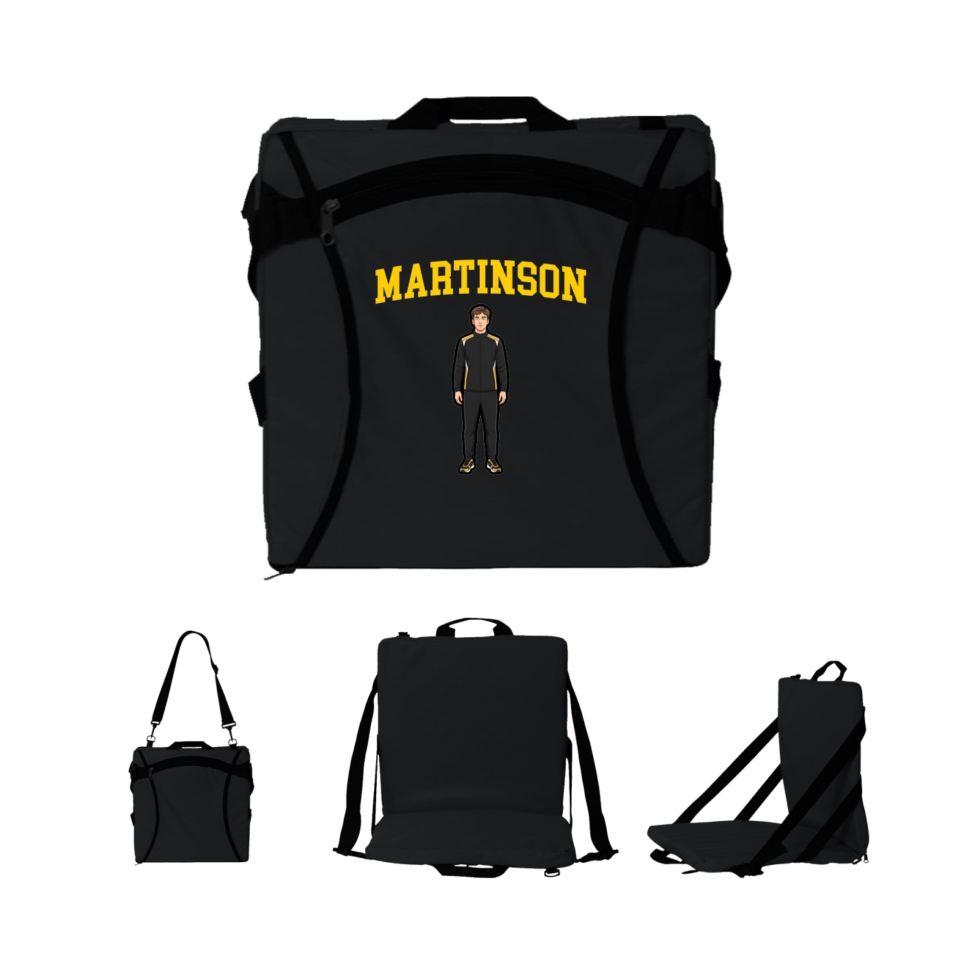 Folding Stadium Seat — Shirsey in Black
