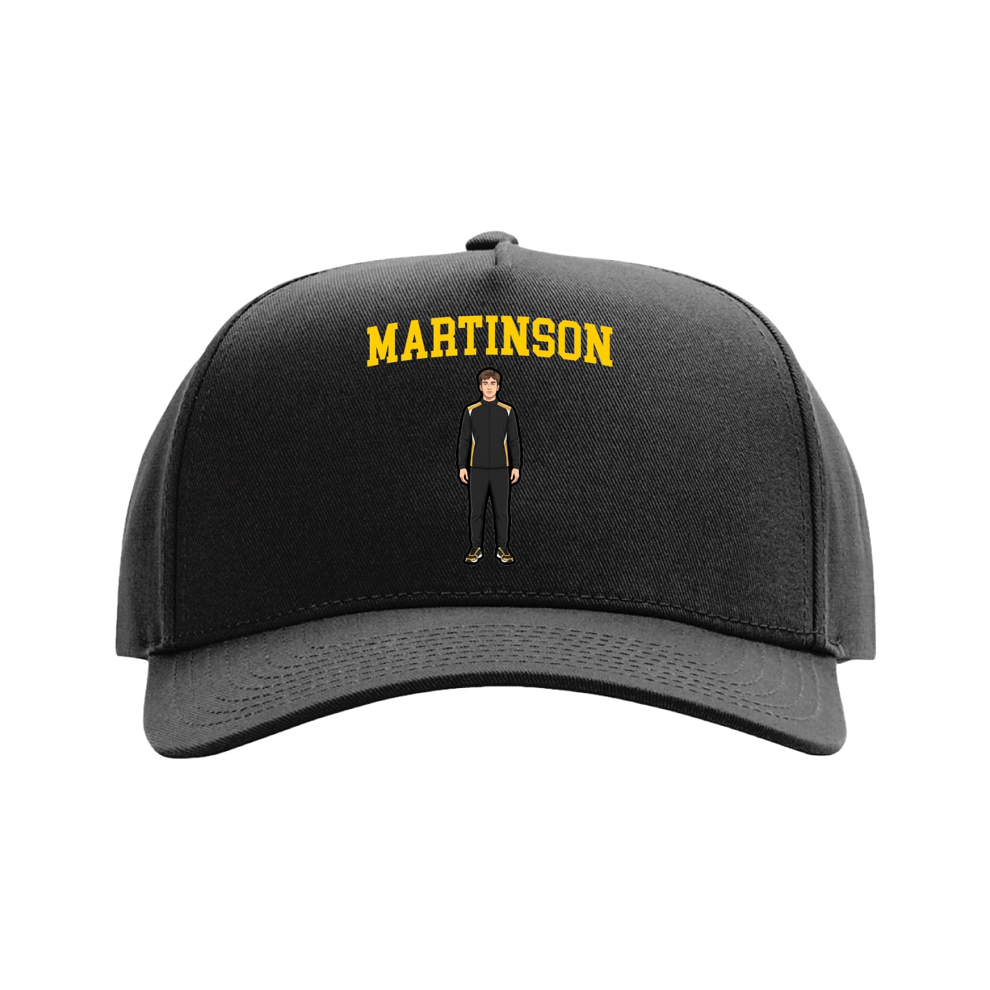 Full Fabric Five-Panel Champ Cap — Shirsey in Black
