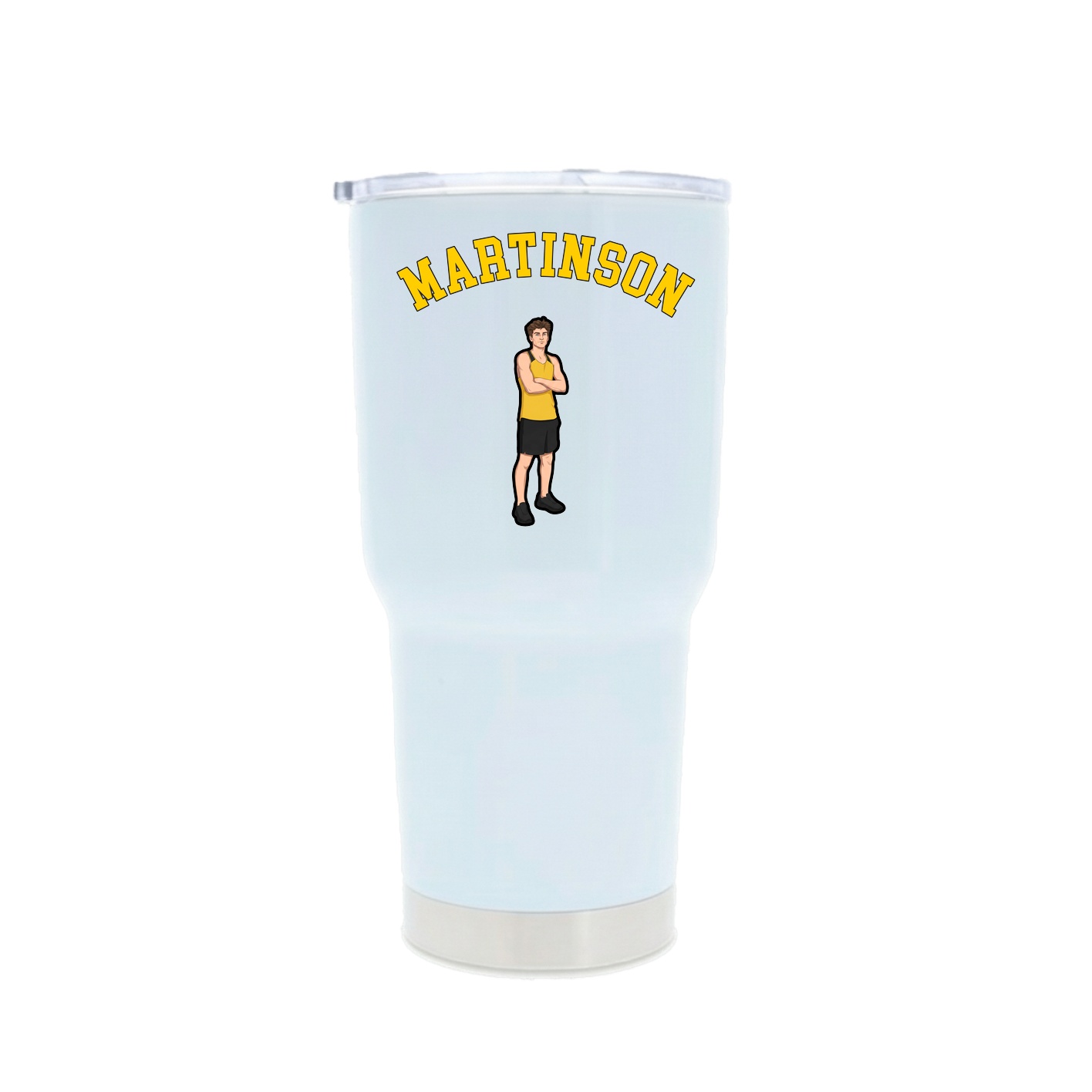 30oz Stainless Steel Tumbler — Shirsey Arch in White