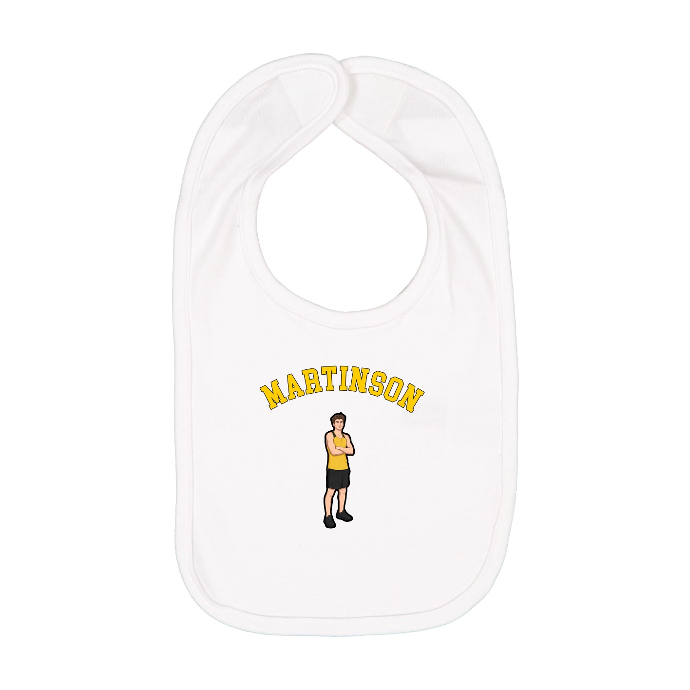 Infant Bib — Shirsey Arch in White