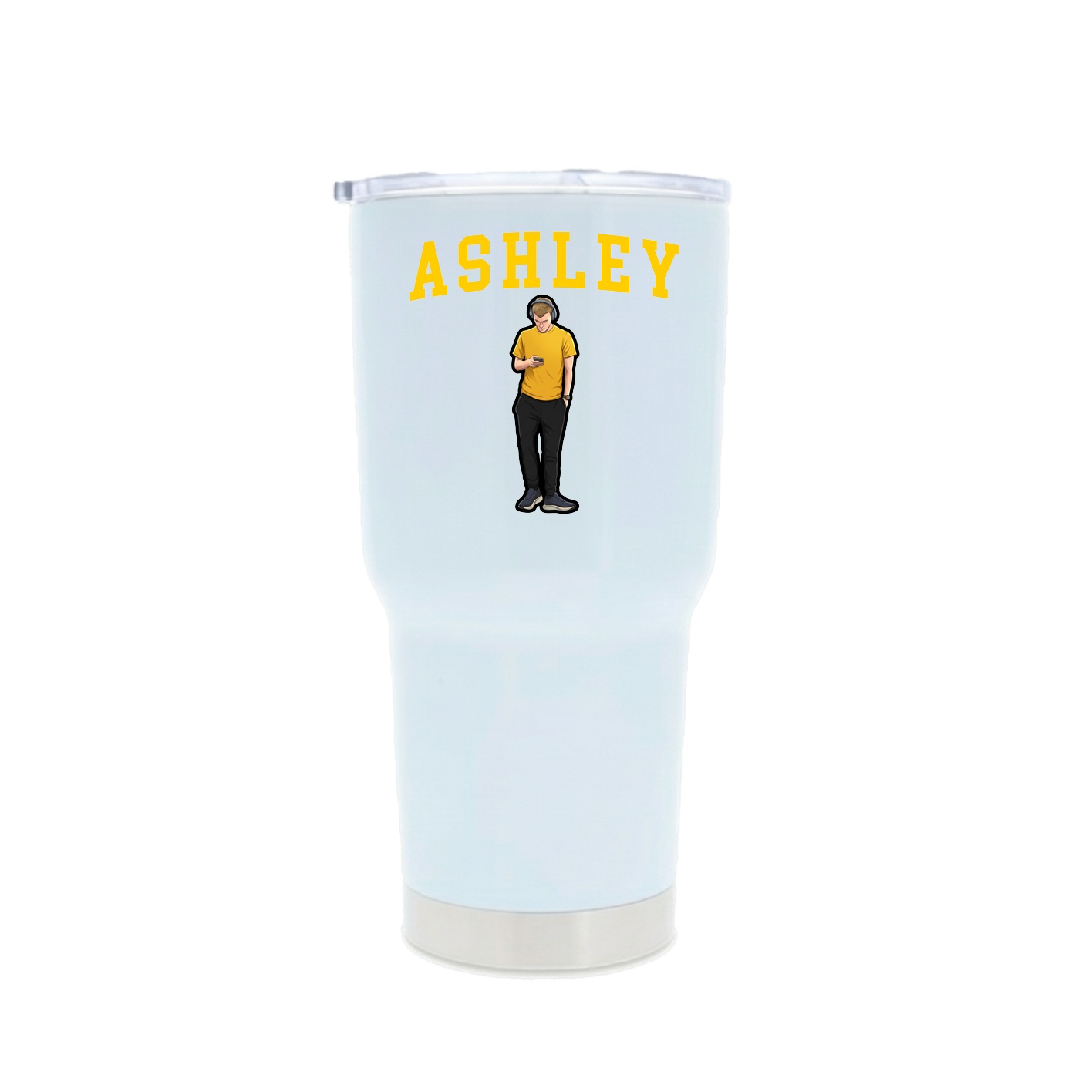 30oz Stainless Steel Tumbler — Shirsey in White