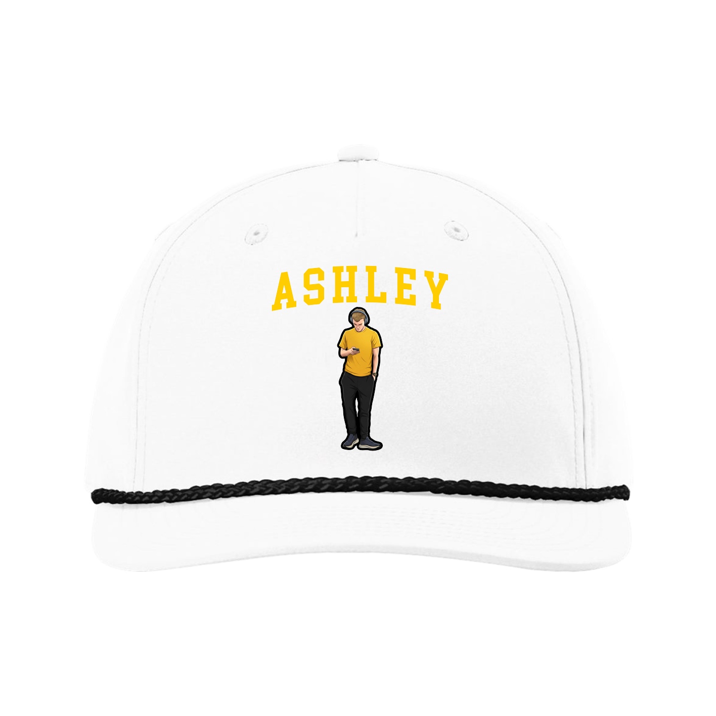 Five-Panel Classic Rope Cap — Shirsey in White