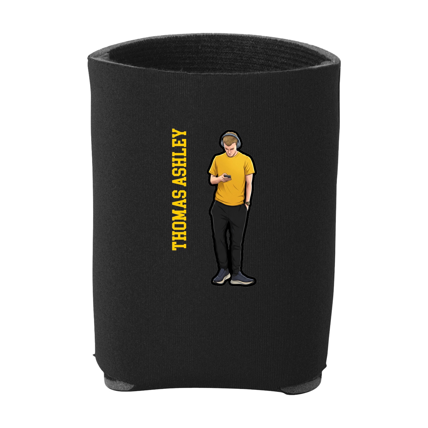 Can Holder — Name Vertical in Black