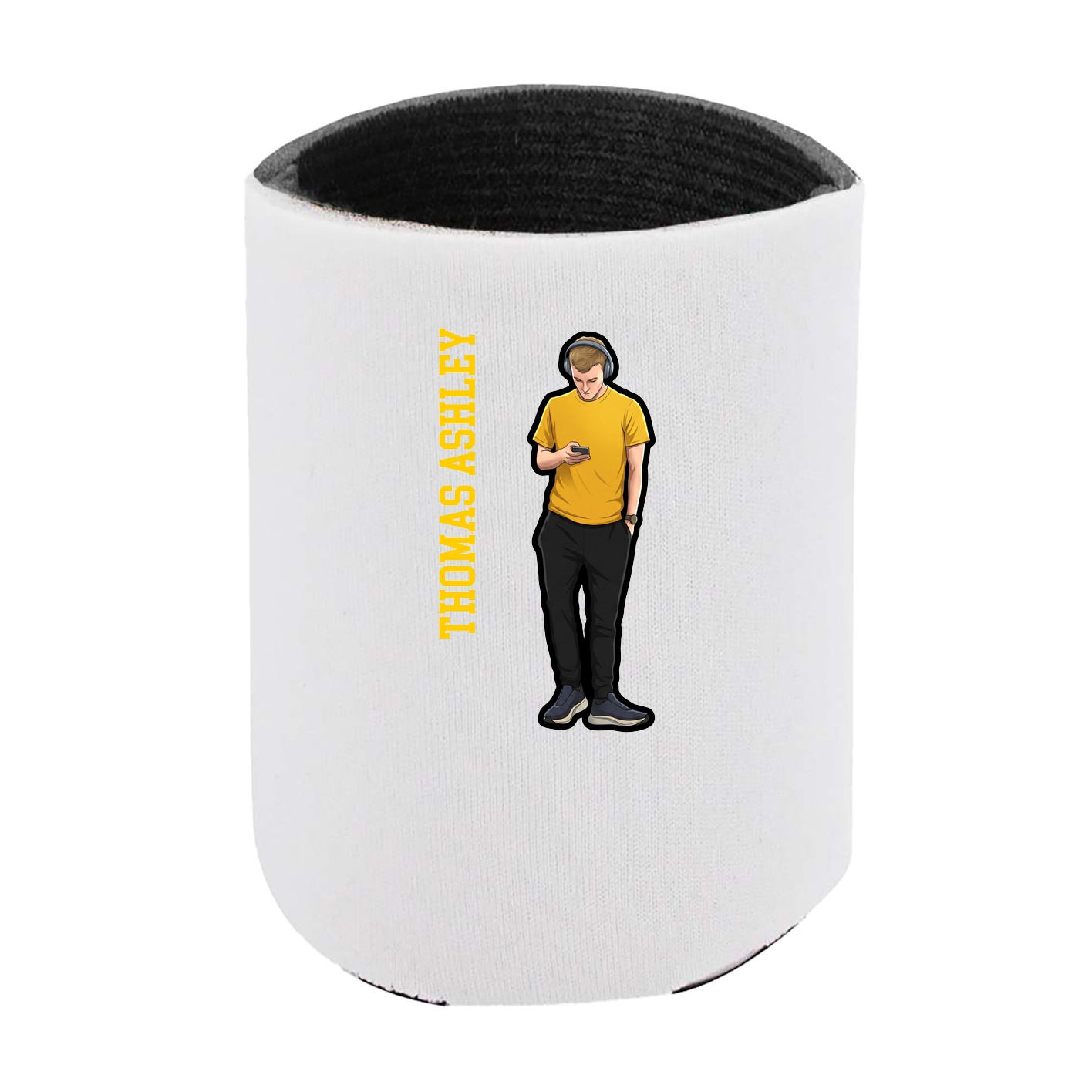 Can Holder — Name Vertical in White