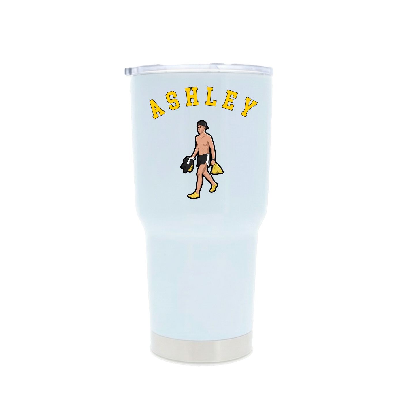 30oz Stainless Steel Tumbler — Shirsey Arch in White