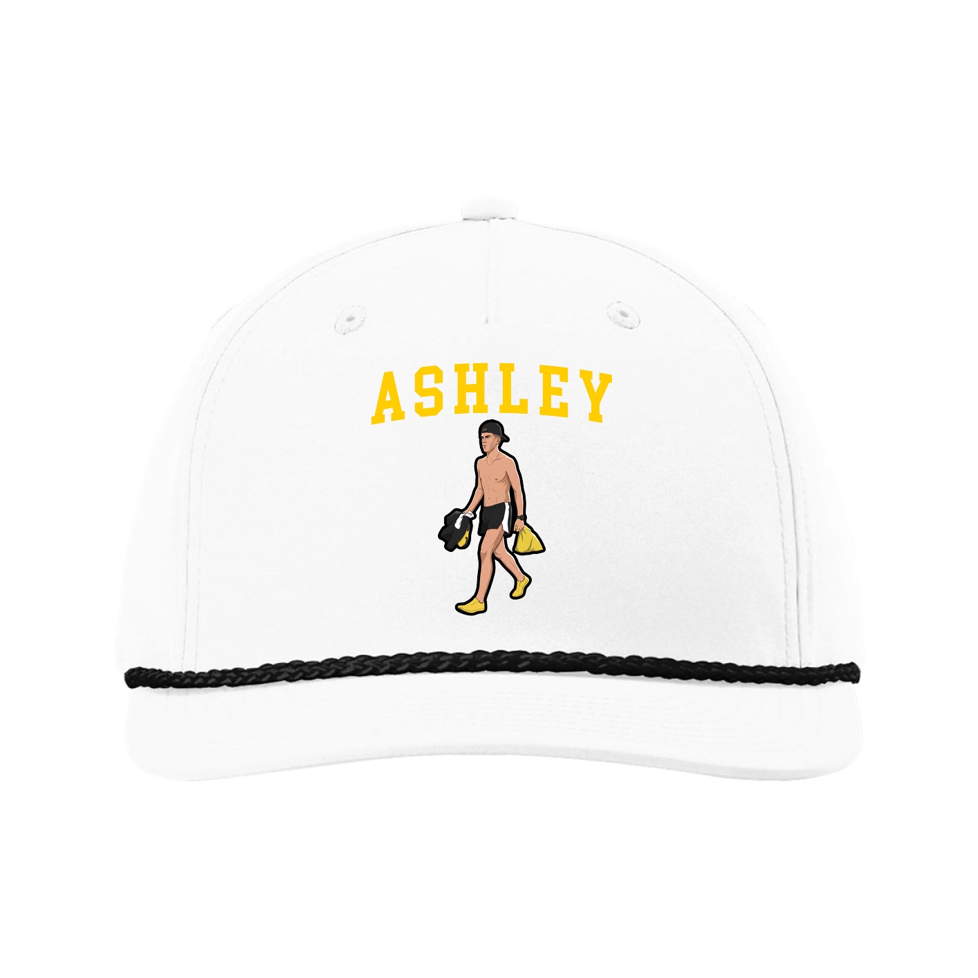 Five-Panel Classic Rope Cap — Shirsey in White