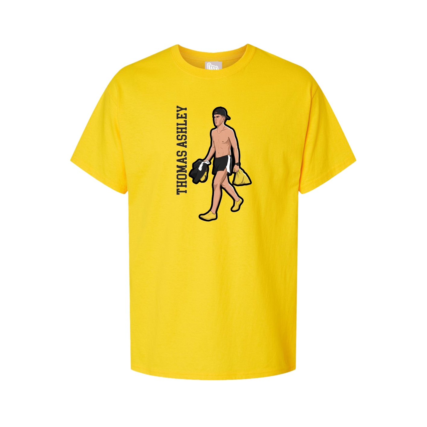 Youth Tee — Name Vertical in Gold