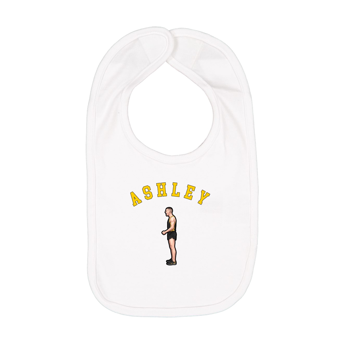 Infant Bib — Shirsey Arch in White