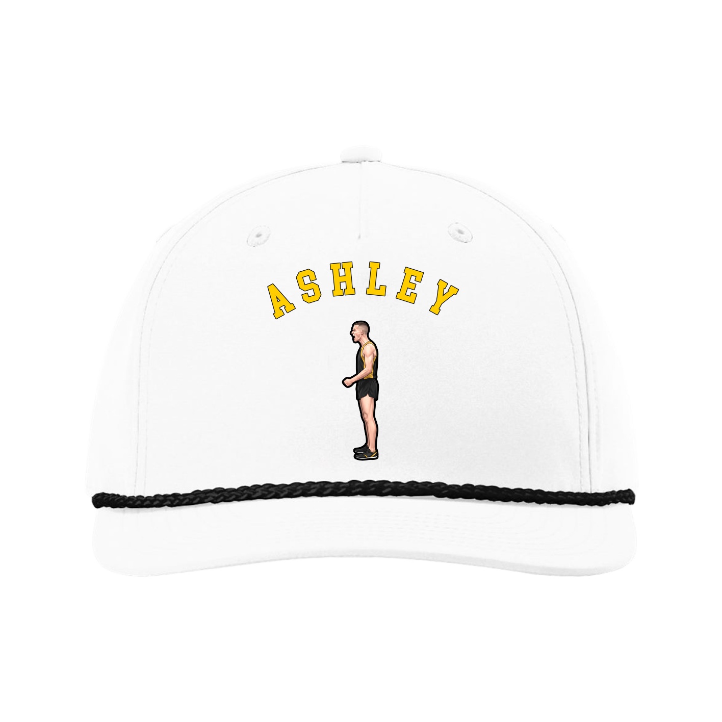 Five-Panel Classic Rope Cap — Shirsey Arch in White
