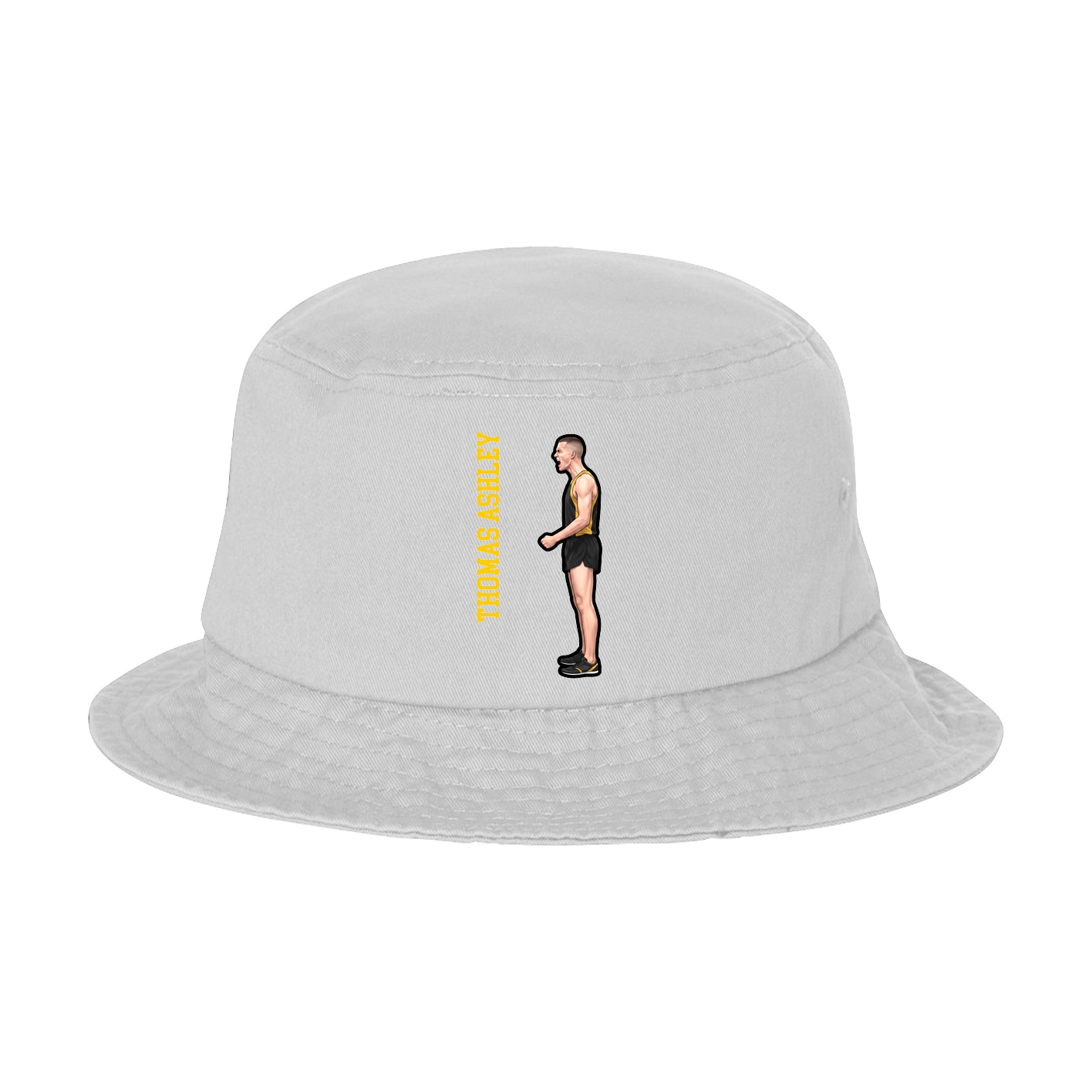 Bucket Cap — Name Vertical in White