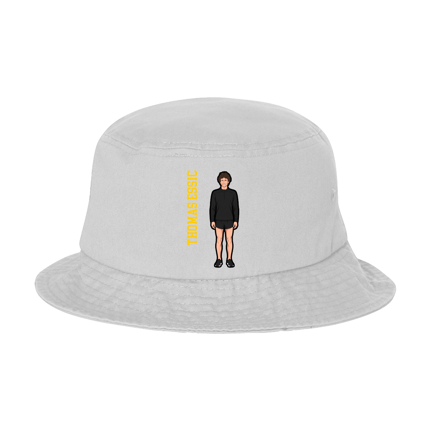 Bucket Cap — Name Vertical in White
