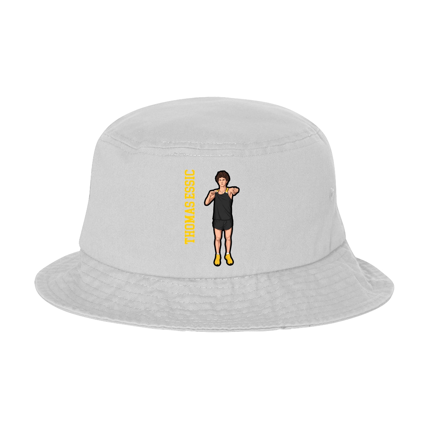 Bucket Cap — Name Vertical in White