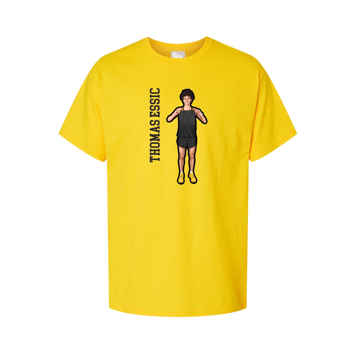 Youth Tee — Name Vertical in Gold