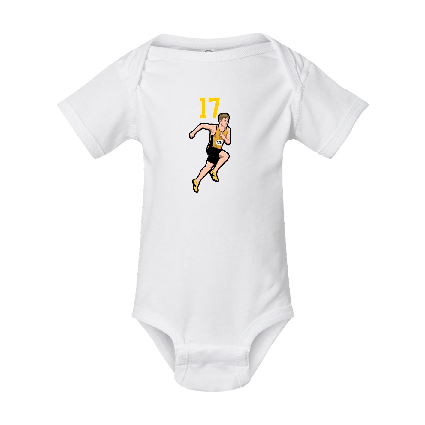 Baby Onesie — Number Top in White
