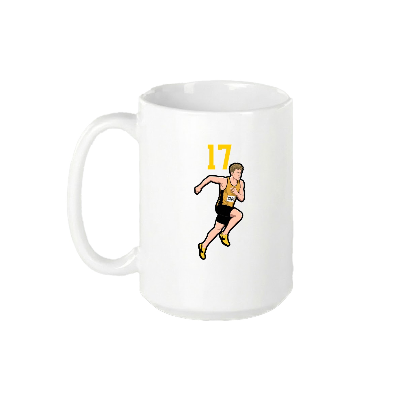 15oz Coffee Mug — Number Top in White
