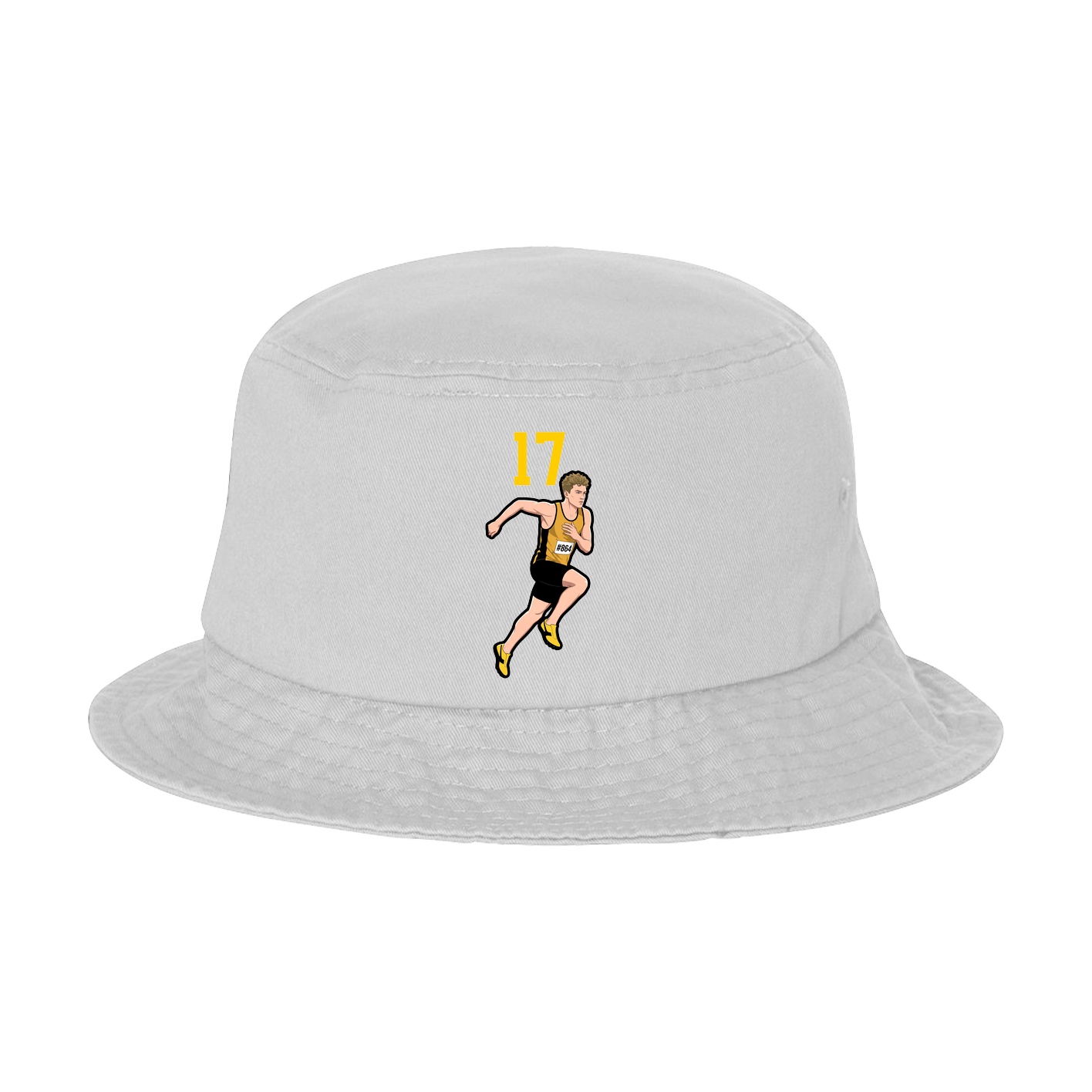 Bucket Cap — Number Top in White