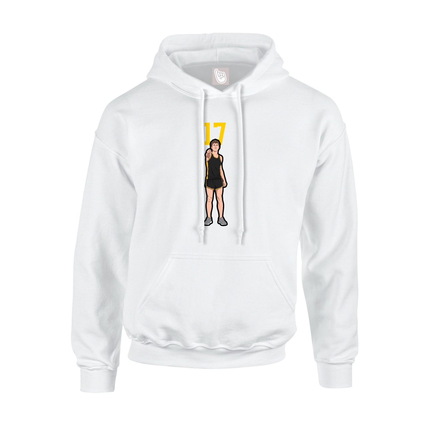 Hoodie — Number Top in White