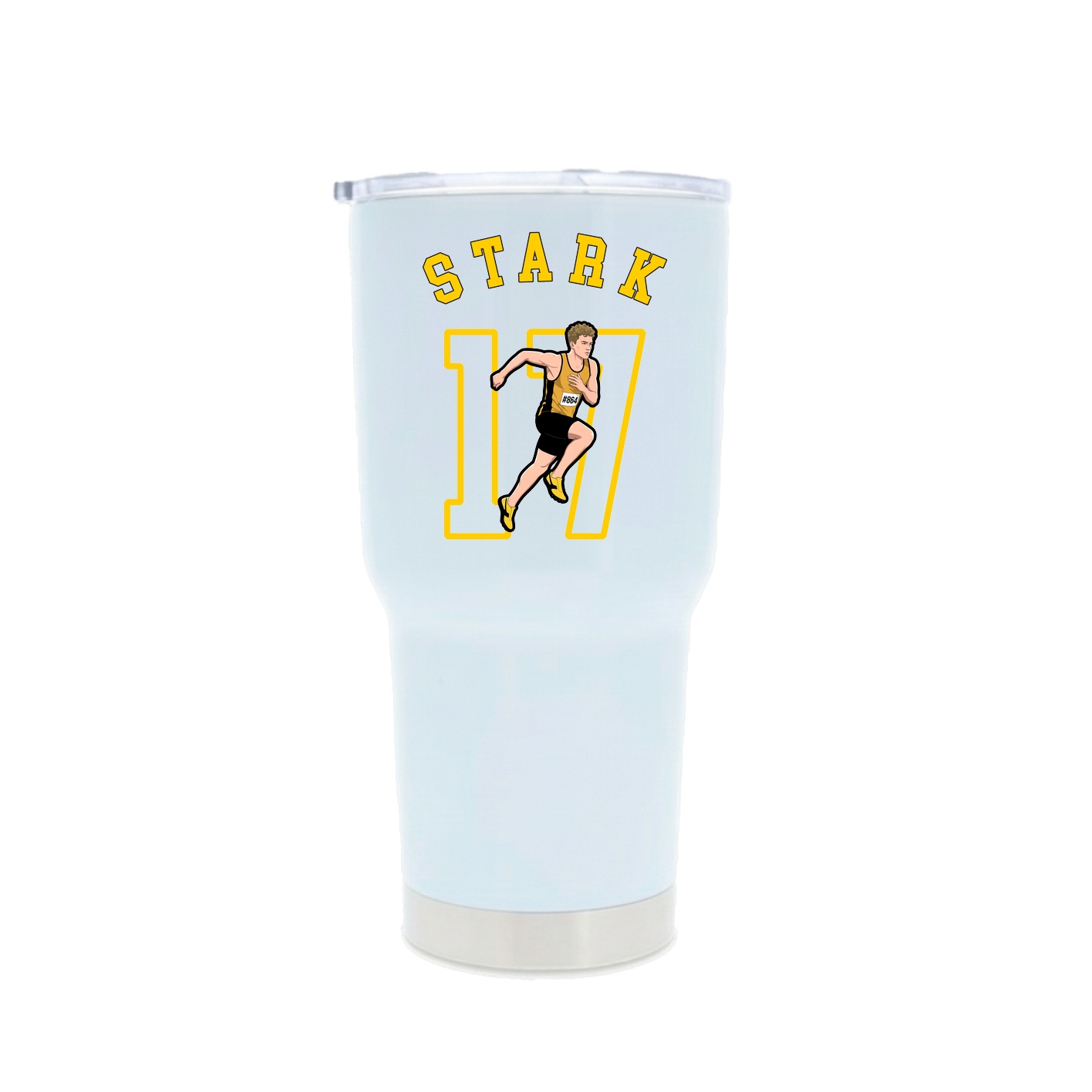30oz Stainless Steel Tumbler — Shirsey Arch in White