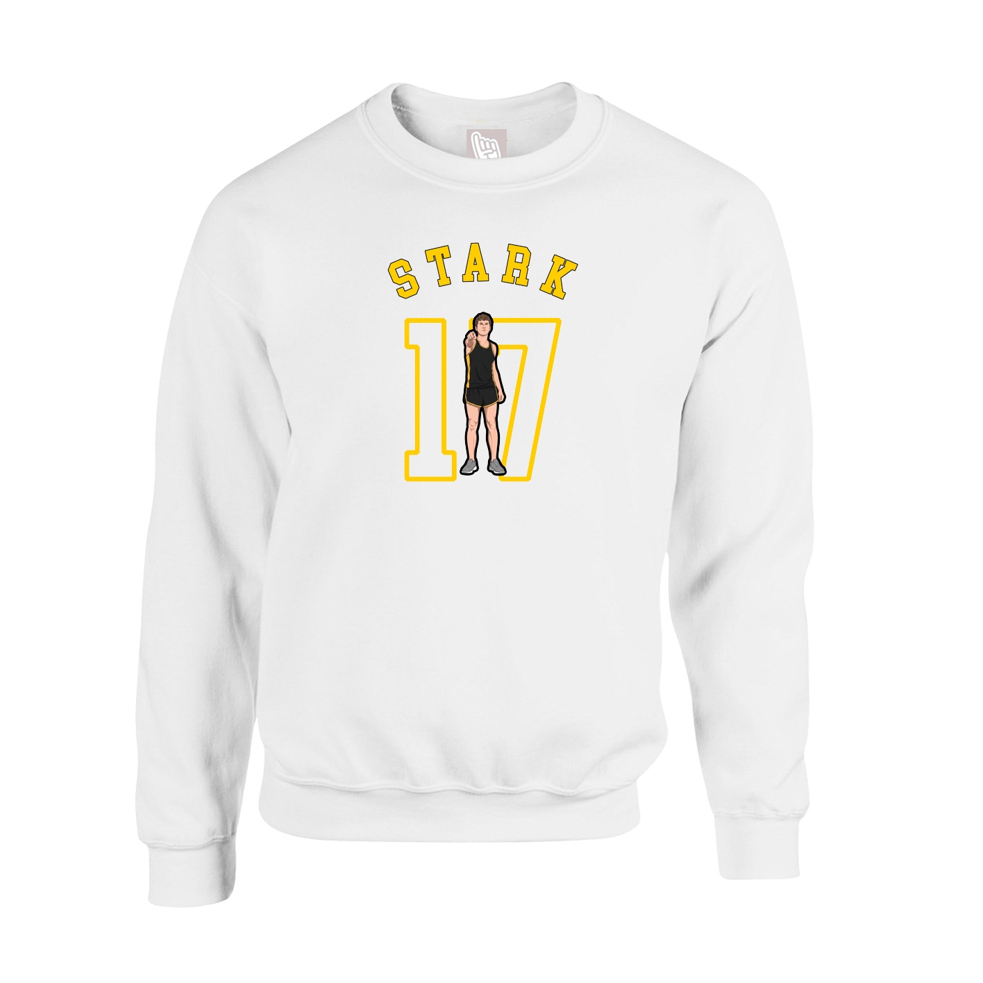 Fleece Crew — Shirsey Arch in White