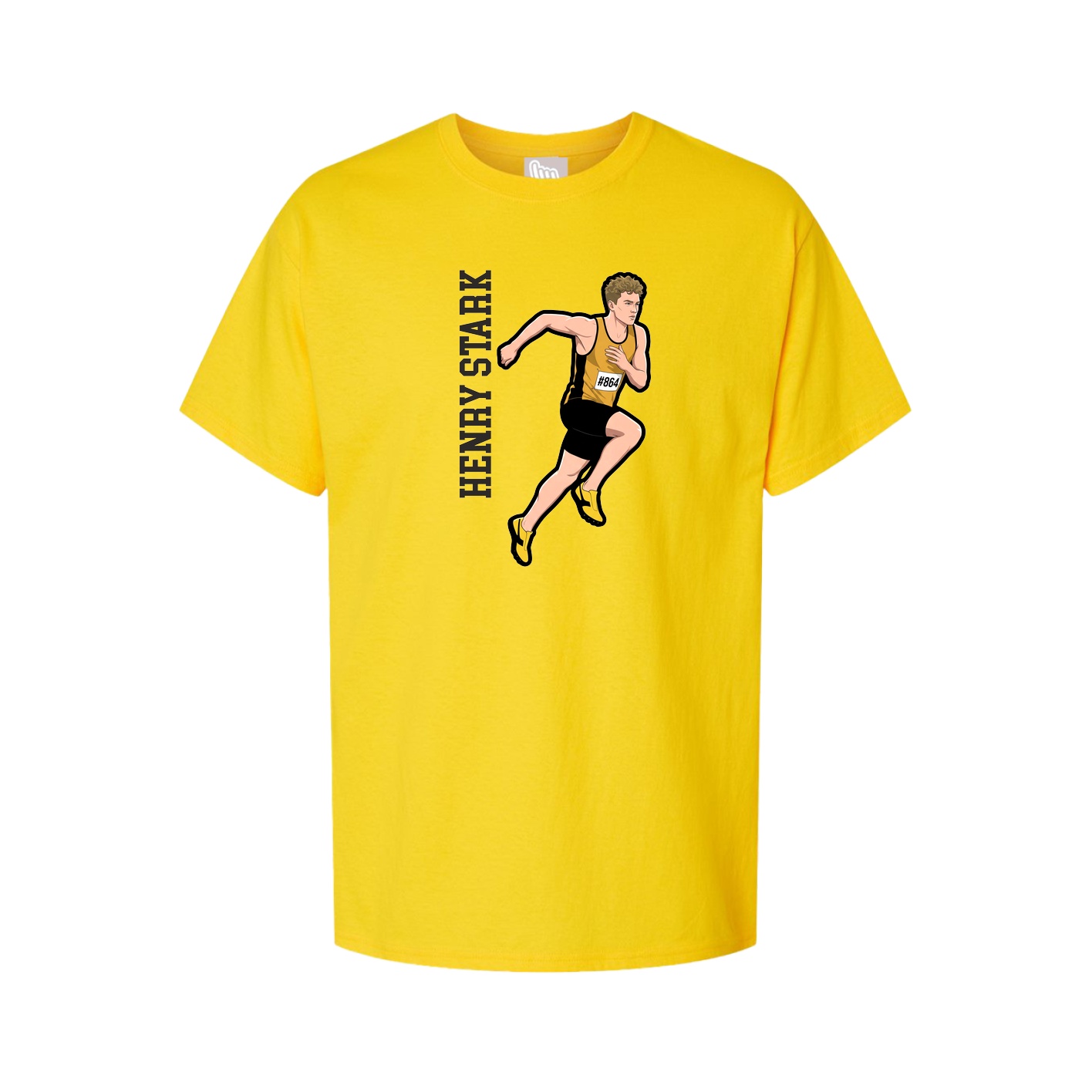 Tee — Name Vertical in Gold