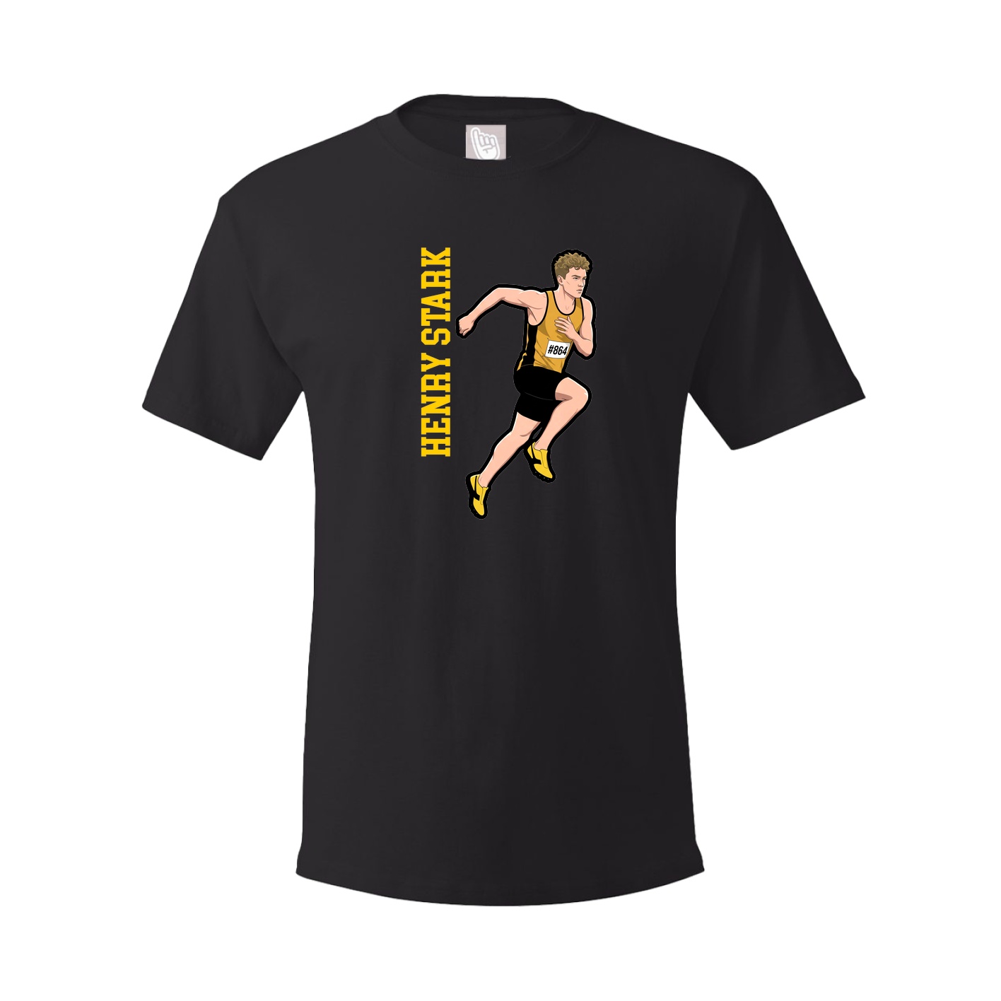 Youth Tee — Name Vertical in Black