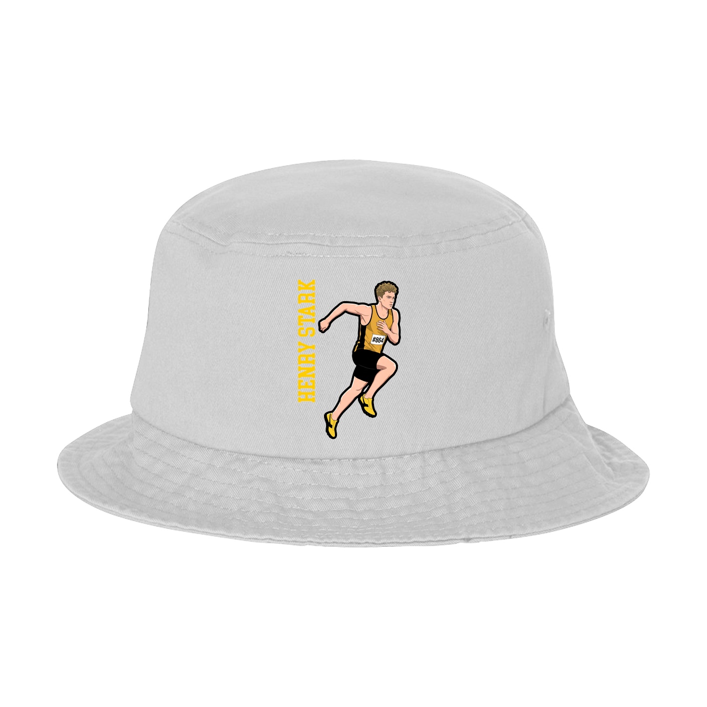 Bucket Cap — Name Vertical in White