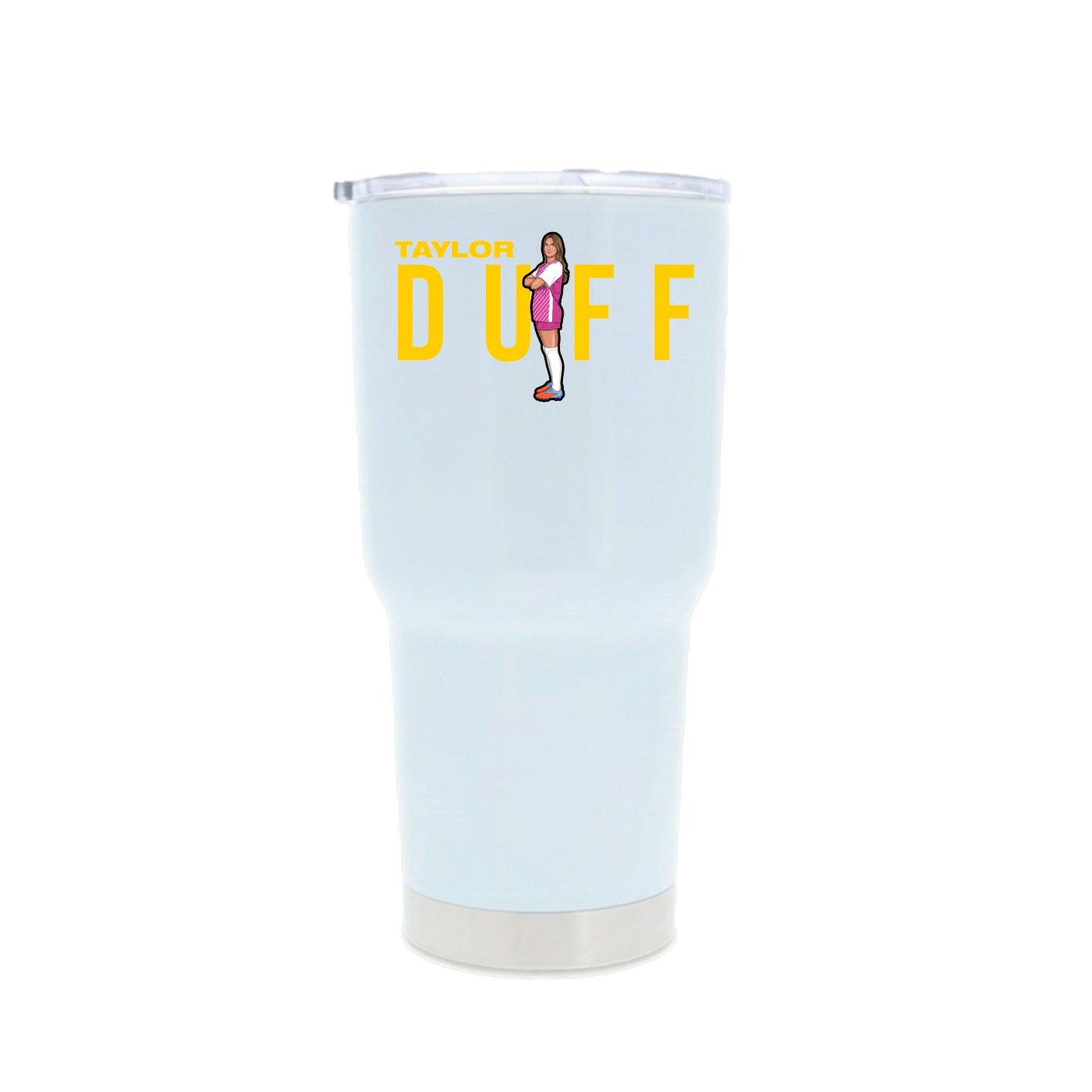 30oz Stainless Steel Tumbler — Player Name in White