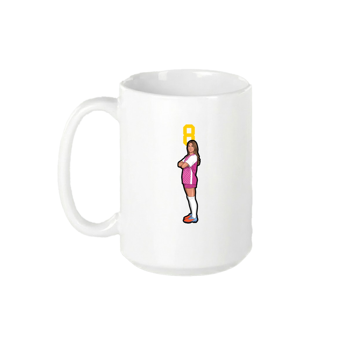 15oz Coffee Mug — Number Top in White
