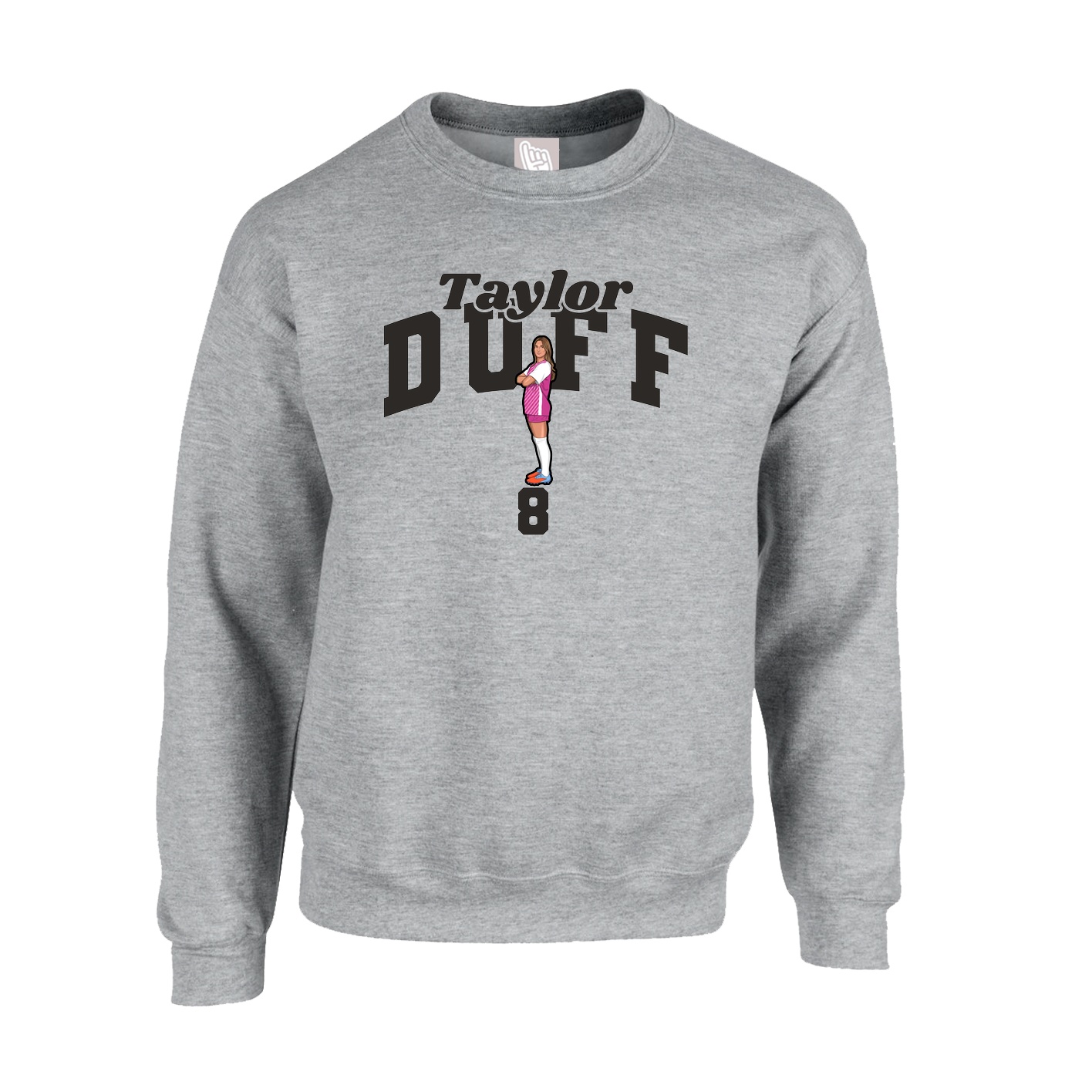 Fleece Crew — Signature Arch in Grey