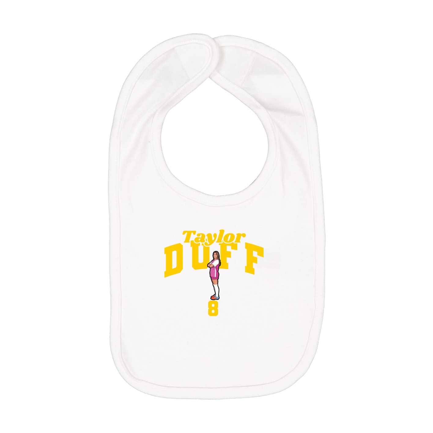 Infant Bib — Signature Arch in White