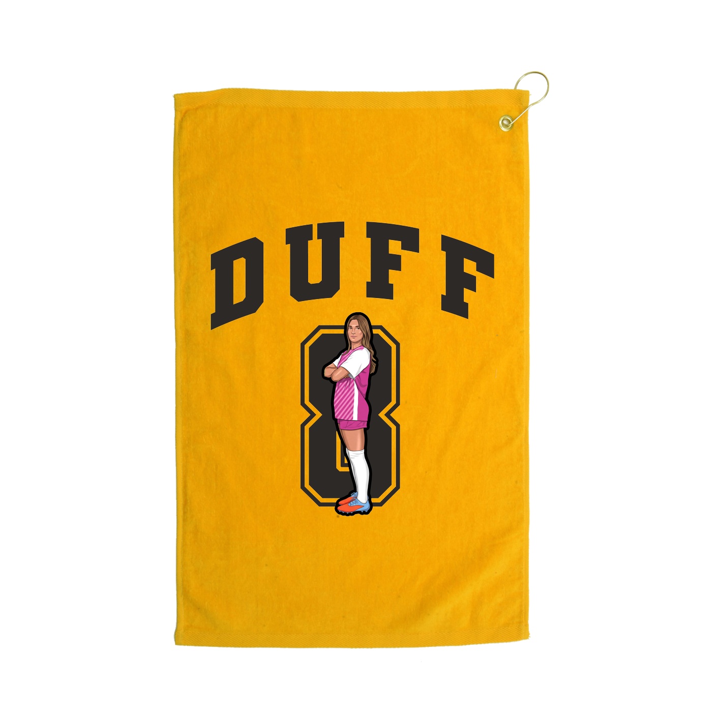 Golf Towel — Number in Gold