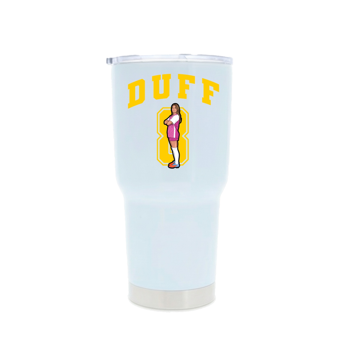 30oz Stainless Steel Tumbler — Number in White