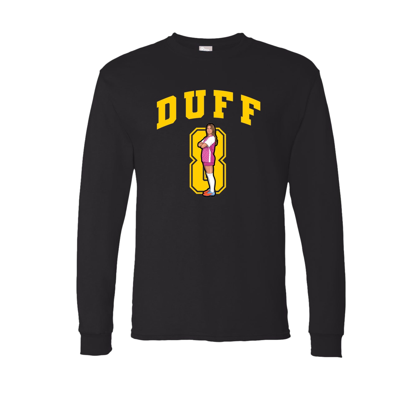 Long Sleeve Tee — Number in Black