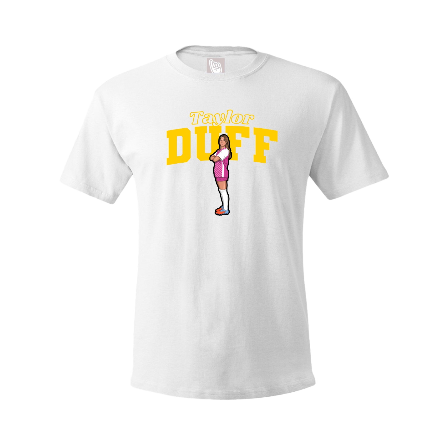 Youth Tee — Name Arch in White