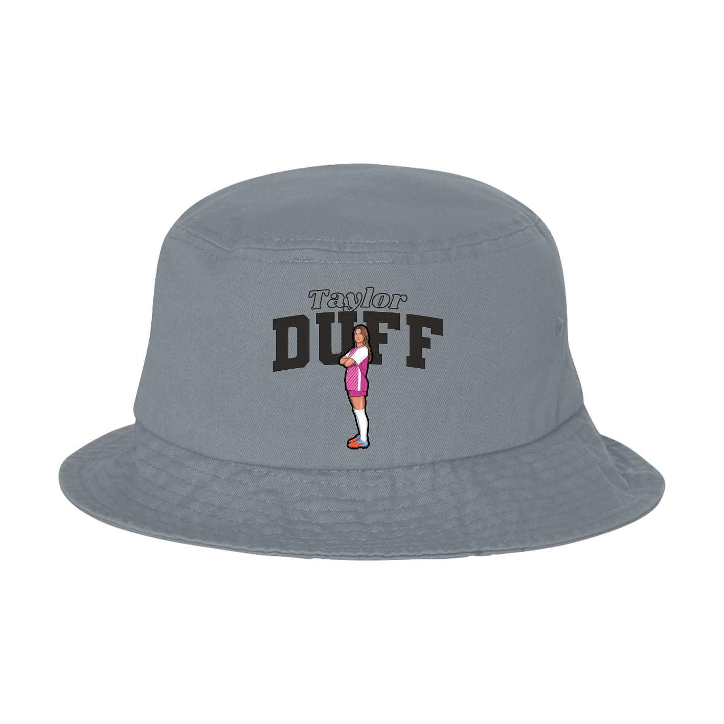 Bucket Cap — Name Arch in Grey